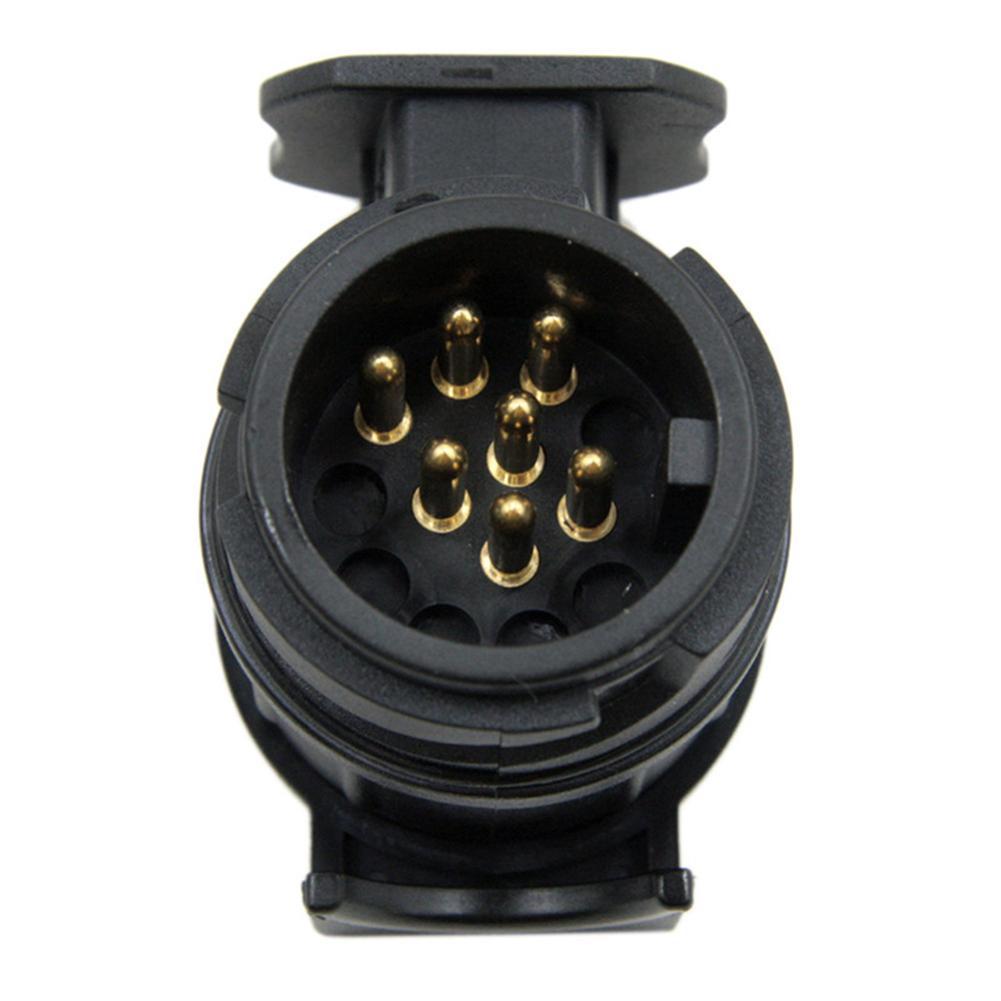 13 To 7 Pin Adapter 12V Converter Black Plastic Copper Car Phone Tow Bar Plug Adaptor Socket For Kind Of Car Trailer Truck