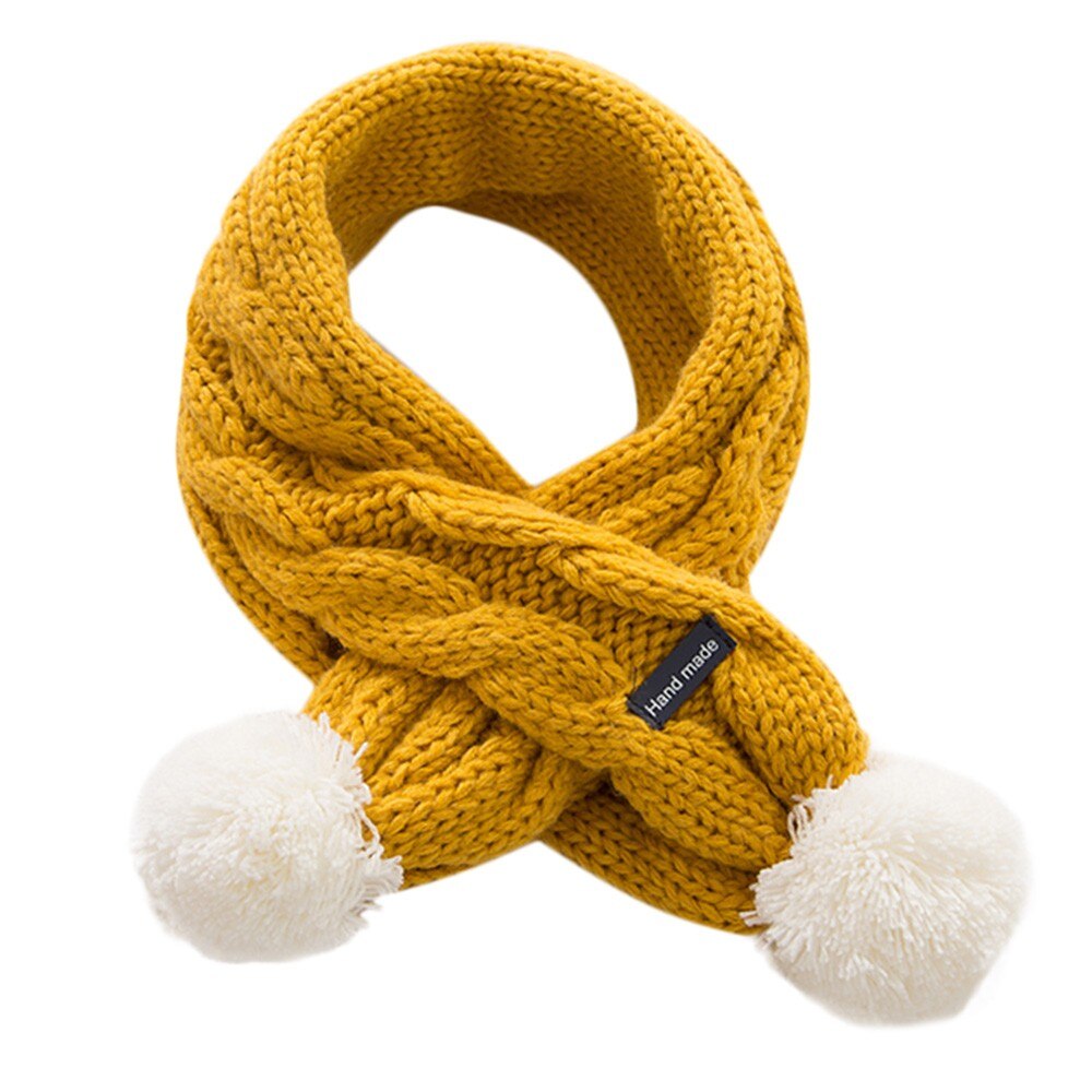 Kinderen Sjaal Bont Ballen Effen Jongens En Meisjes Fluwelen Gebreide Wraps Kinderen Sjaal Kinderen Warm Houden Sjaals Echarpe Enfant Hiver