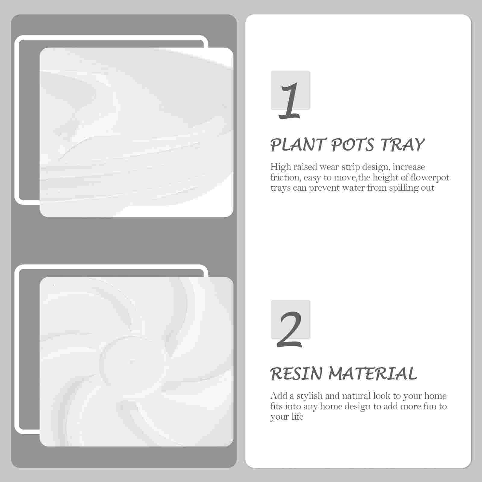 5pcs Plant Pot Base Trays Round Flowerpot Water Tray Home Plant Pot Trays