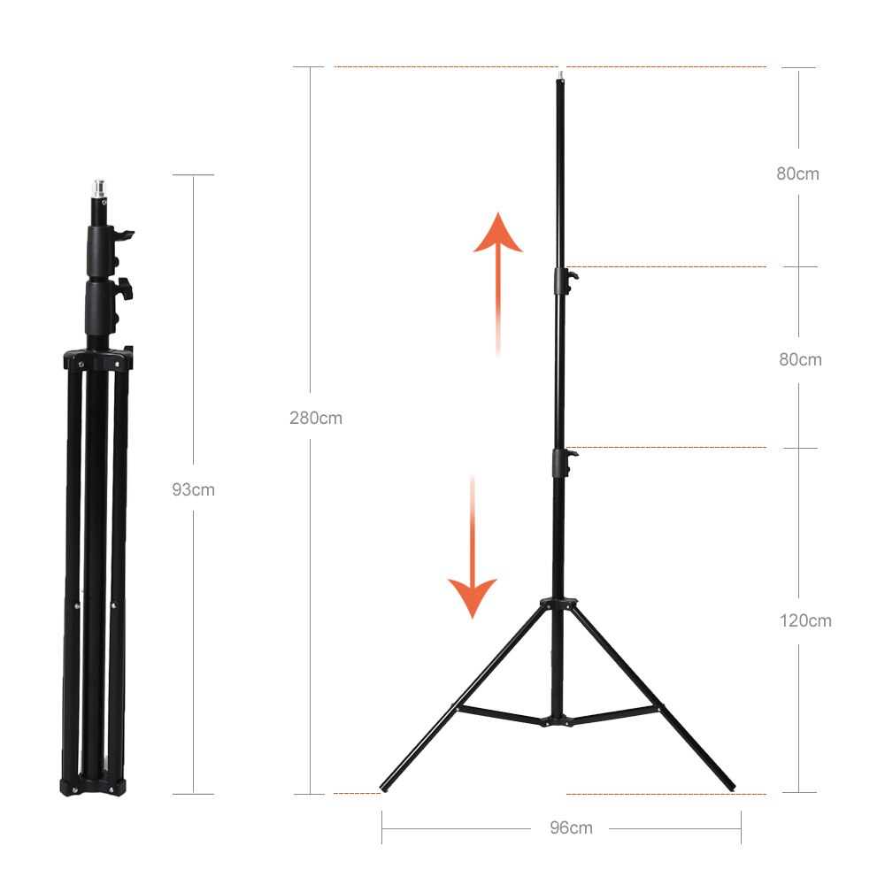 Godox 280cm 2.8m 9FT Pro Heavy Duty Light Stand for Fresnel Tungsten Light TV Station Studio Photo Studio Tripods