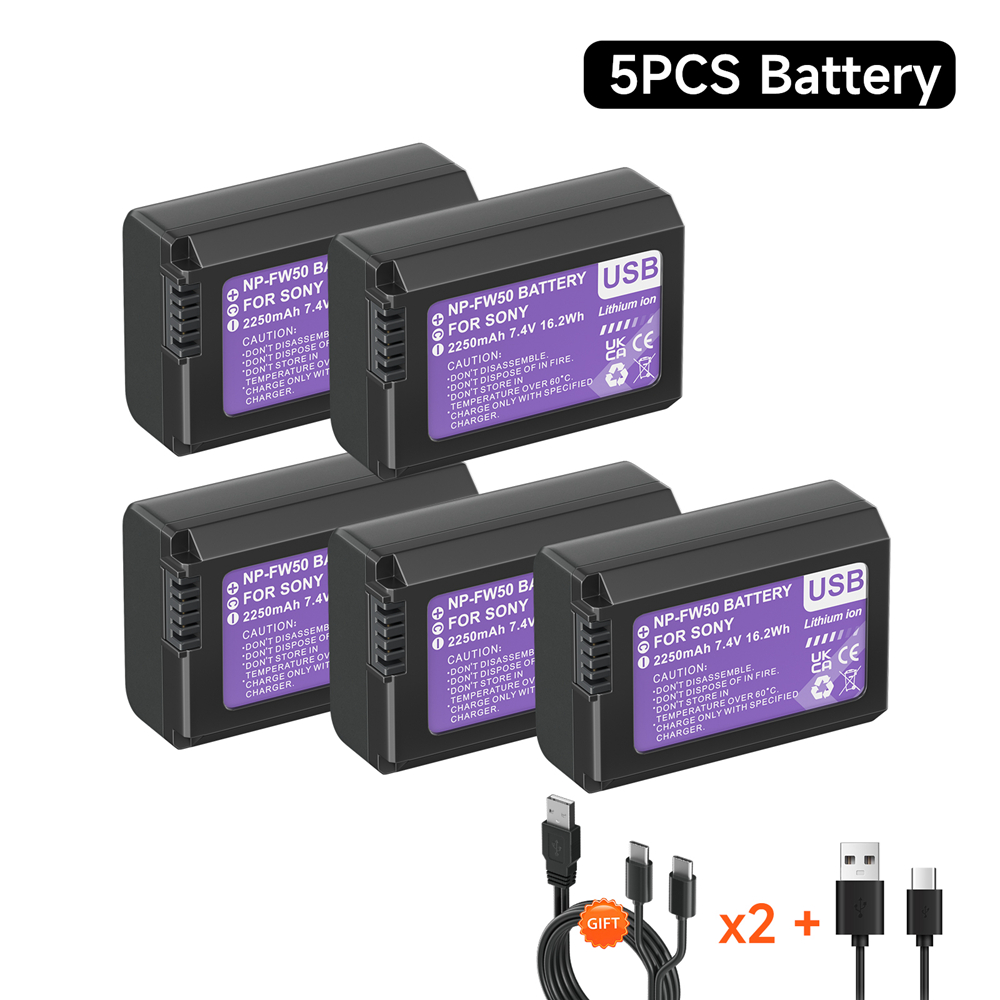 PALO tipo C NP-FW50 NPFW50 NP FW50 batería para Sony Alpha a6500 a6300 a6400 a6000 a6100 a5000 a3000 NEX-3 a7 7R a7R a7R II a7rii: YELLOW