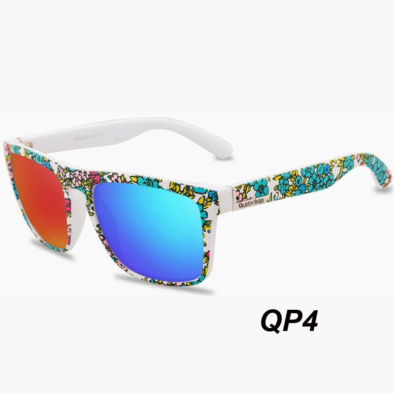 Quisviker brand solbriller menn polariserte solbriller mannlige kvinner vintage retro gogglessquare briller: Qp4