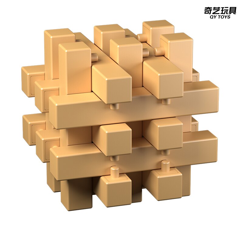 Qiyi Magic Iq Brain Teaser Kong Ming Lock Bundel Set 3D Abs Plastic Elkaar Grijpende Burr Puzzels Game Speelgoed Bamboe Voor volwassenen Kinderen