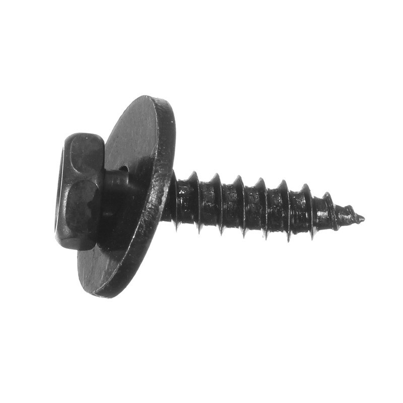 10 unids/lote Universal coche Auto 4,8x19mm-tornillos de rosca cautivo suelto arandela 8mm cabeza hexagonal negro C45 accesorios de coche