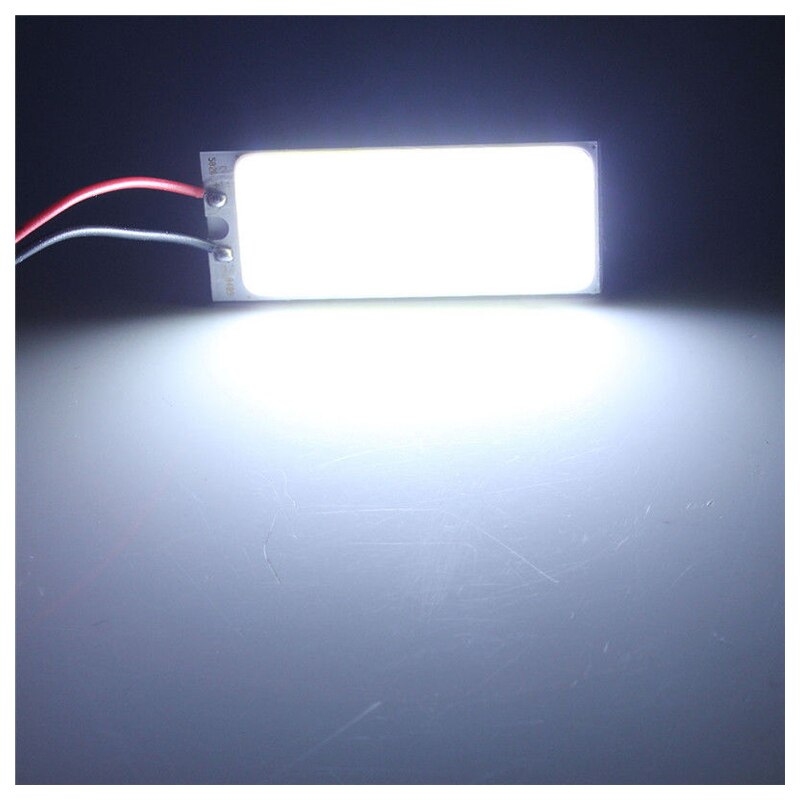 T10 501 W5W BA9S Festoon e Interior 36 LED COB Adapter Panel Light Bulb DC12V Pure White