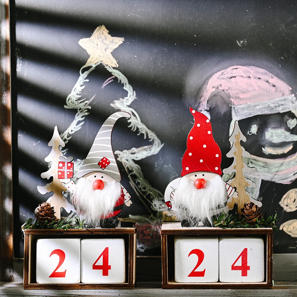 Kerstkalender vrolijke kerstversieringen voor thuis noel kerstmis jaar kerstman poppen elf decoratie