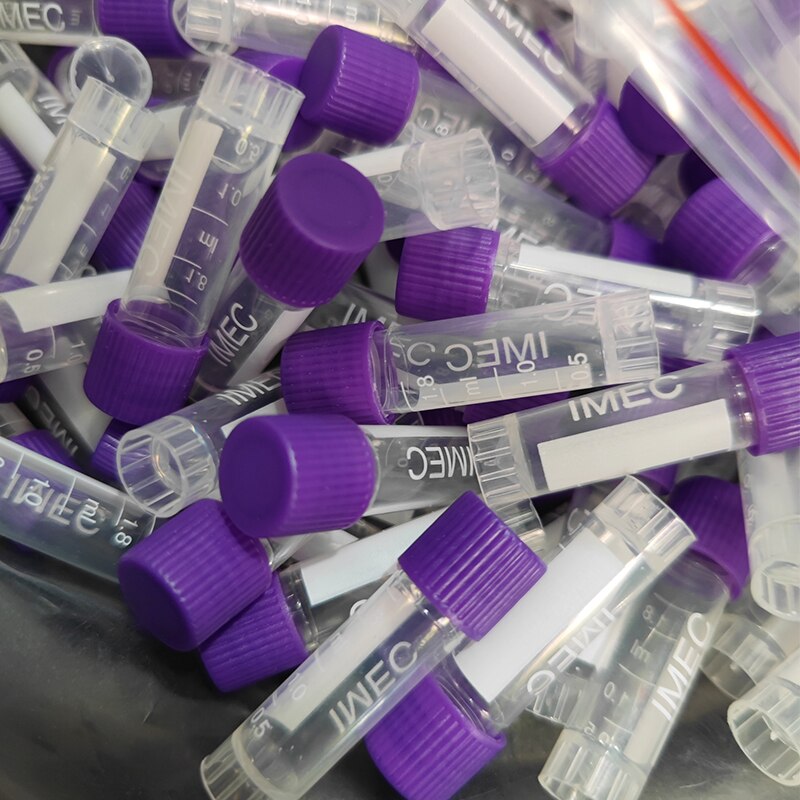 100pcs, 1.8ml Laboratory CryoTube Cryopreservation Freezing Tubes Centrifuge Tube For Lab Analysis With Colorful Screw Cap