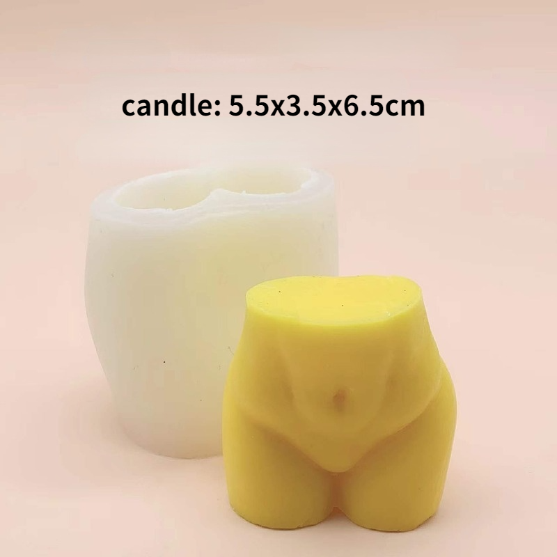 Moule de corps de femme, moule de bougie en Silicone pour le haut du corps et le bas des fesses de femme, moule en résine pour la fabrication de bougies: Chocolat