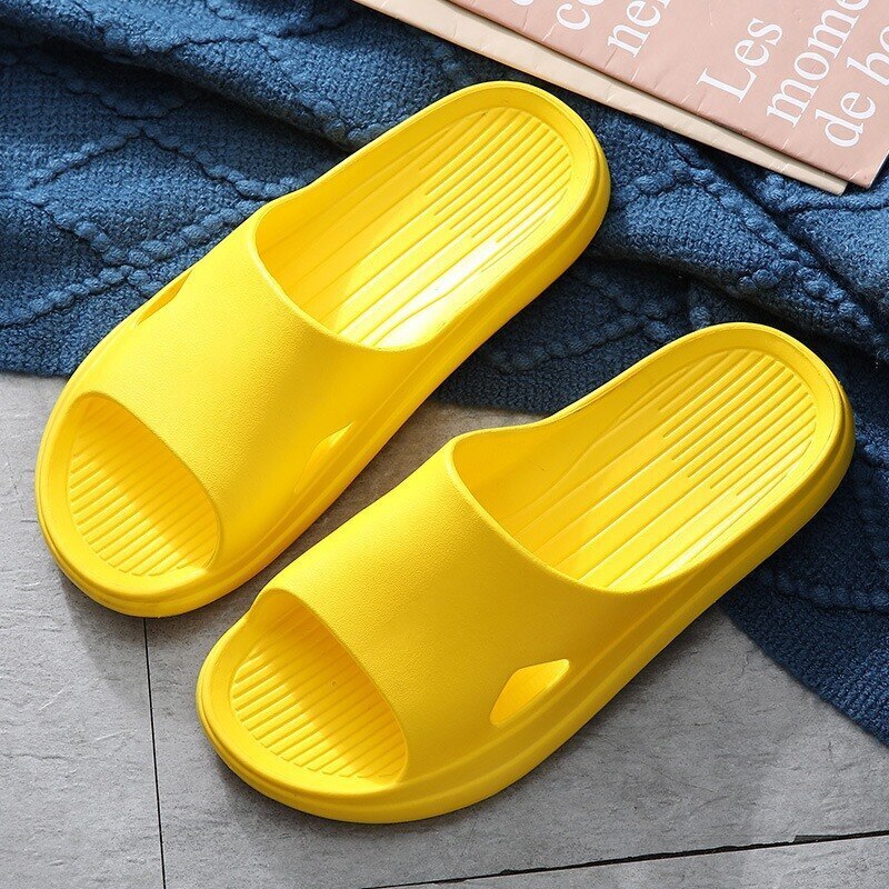 Zomer Slippers Slide Sandalen Strand Slides Hoge Hakken Douche Slippers Zachte Zool Vrouwen Mannen Dames Badkamer Schoenen: B-yellow / 40-41