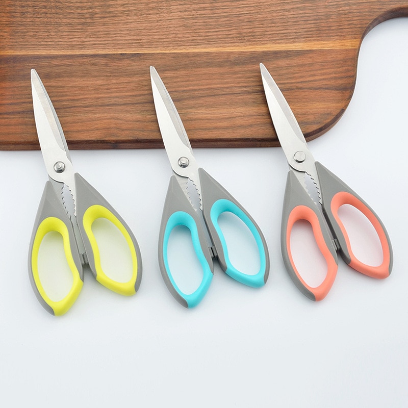 Multi-Function Stainless Steel Kitchen Scissors Cutter for Vegetable Meat Potato Cheese Fish Nut Outdoor BBQ Food Scissor