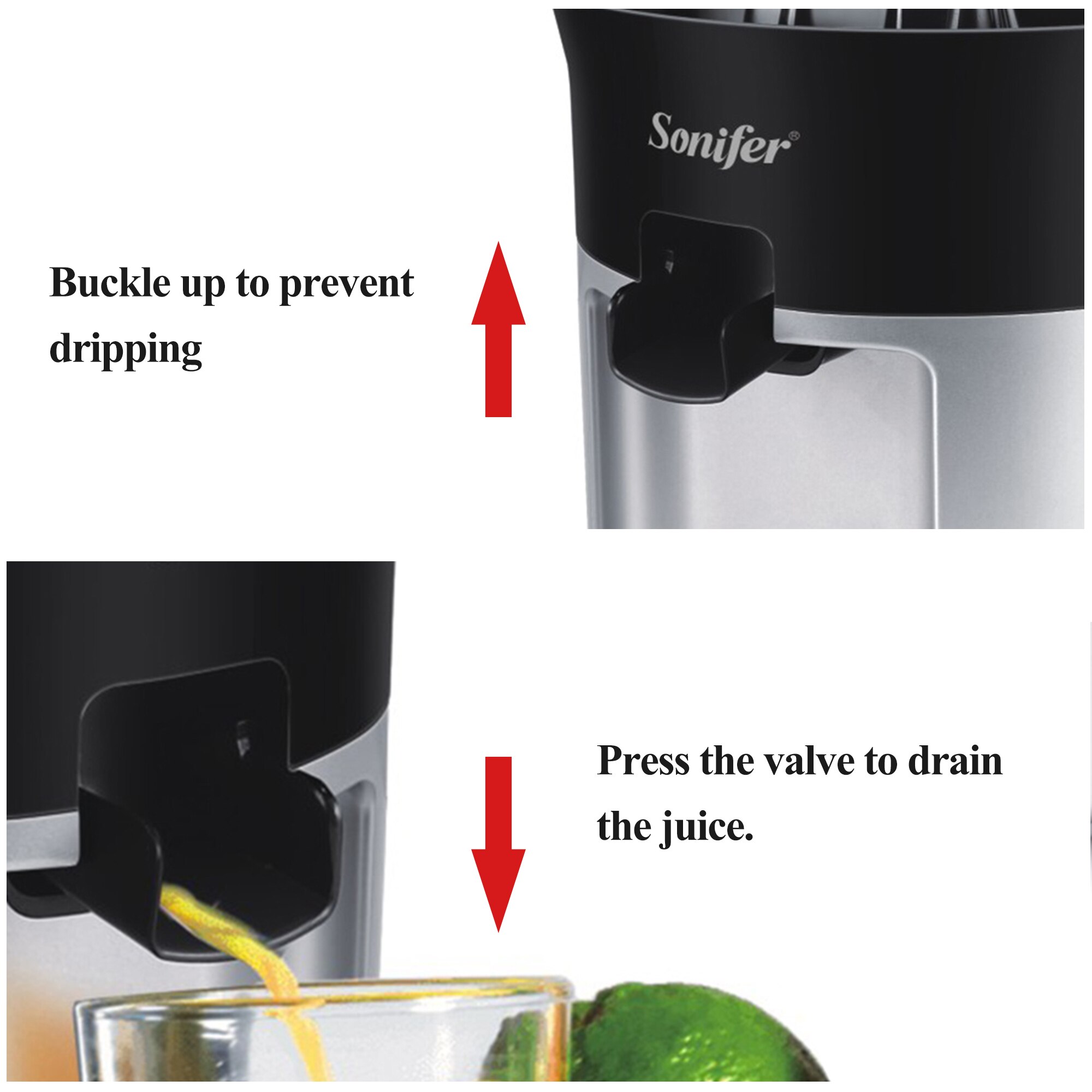 Fast Juicer Portable Electric Lemon Orange Fresh Juicer With Anti-drip Valve Fruit Squeezer Blender Household Mixer 220V Sonifer