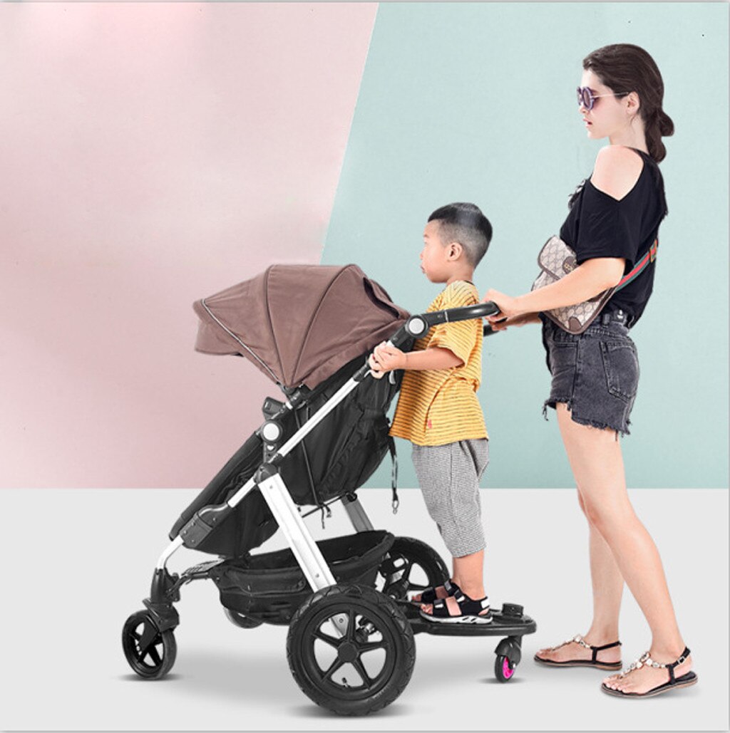 Poussette à roulettes pour bébé, planche à Buggy, marchepieds de sécurité et de confort jusqu'à 25Kg, accessoires pour enfants