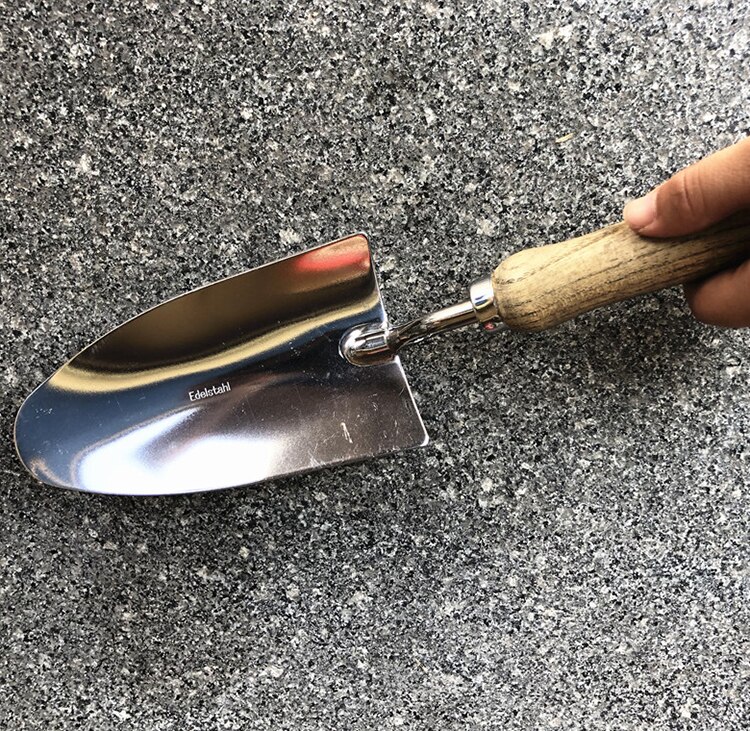 Traditionele Engels Tuin Hand Troffel Tuinieren Tool Met Sterke Essenhout Handvat & Full Size Rvs Graven Blade