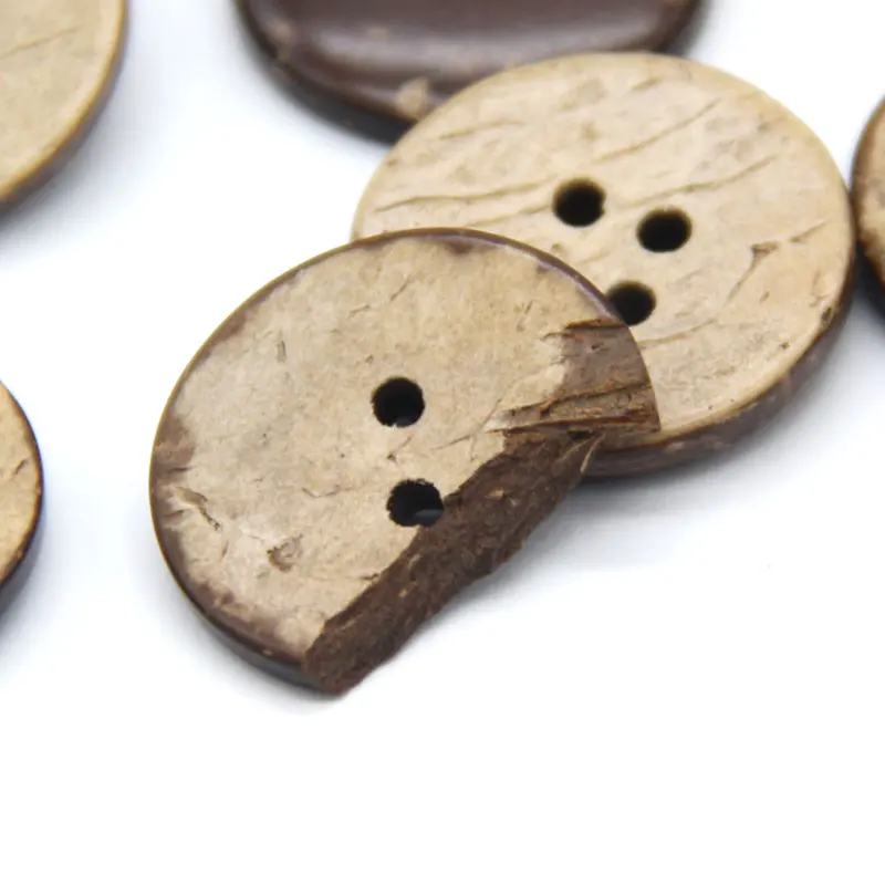 Coco De Madeira Natural Botões de Costura Decoração de Roupas Crianças Decoração Ecológica Casaco Infantil Suéter Vestuário Feito à Mão DIY Artesanato Acessórios para Scrapbooking Atacado