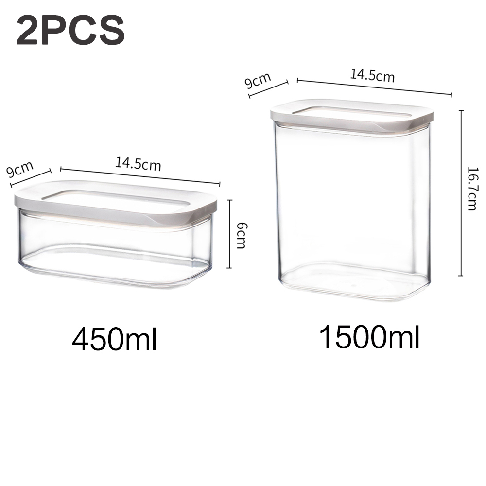 Plastic food seasoning container kitchen box refrigerator seasoning box multi-grain seasoning bean container storage container: 450ml 1500ml