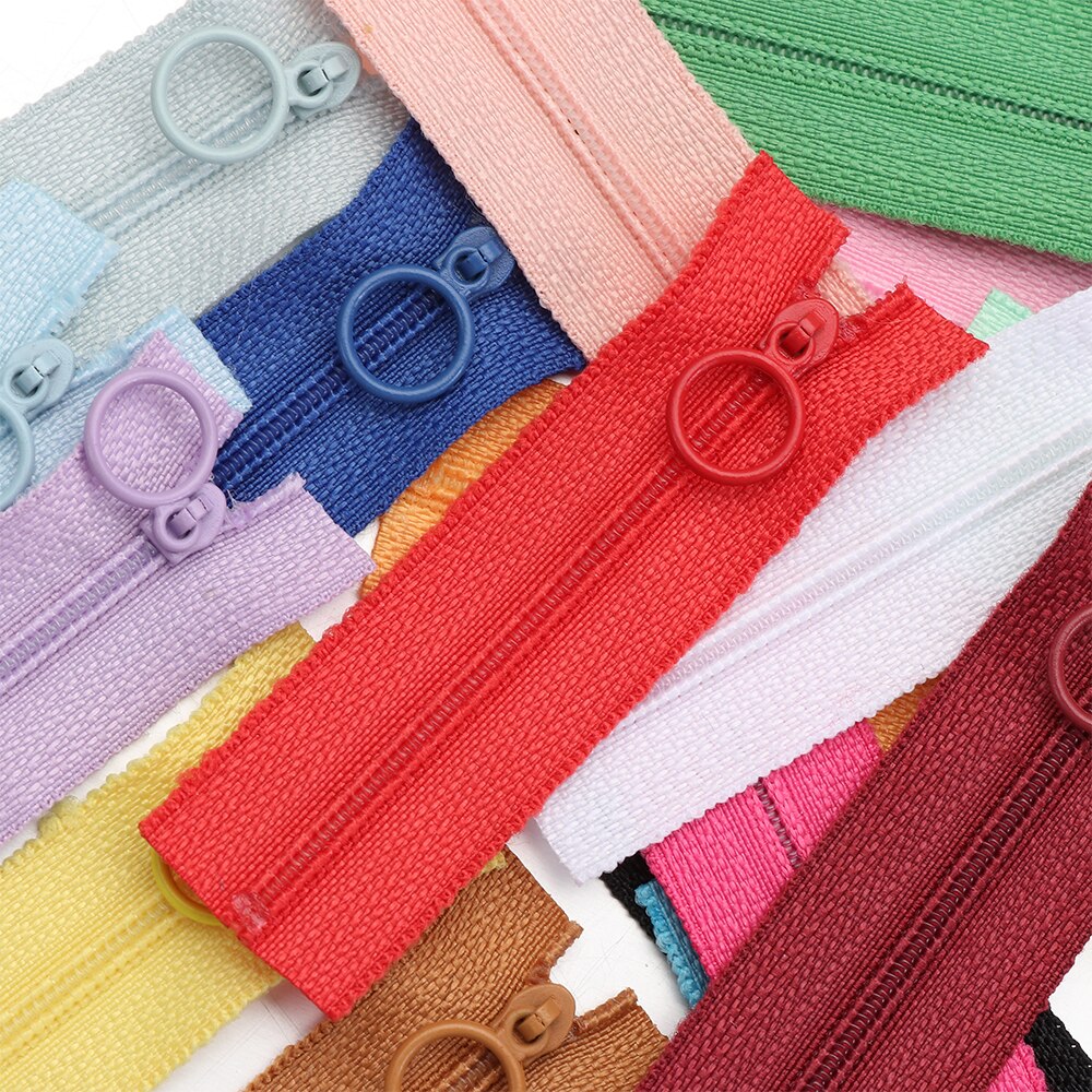 Mini cremalleras de cabeza redonda para ropa de muñeca, accesorios de vestimenta para muñecas hechas a mano, costura, Scrapbooking, ropa con cremallera, 5 uds.