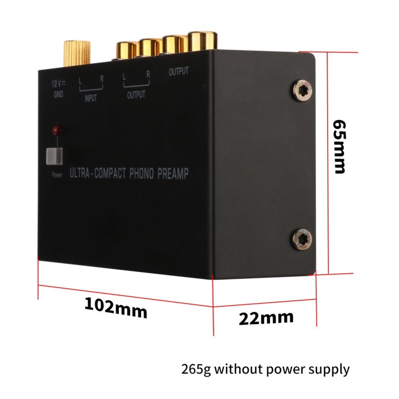 Ultra-Compact Phono Voorversterker Voor Draaitafel Mini Stereo Fonograaf Platenspeler Voorversterker Rca Uitgang Eu/Us Plug