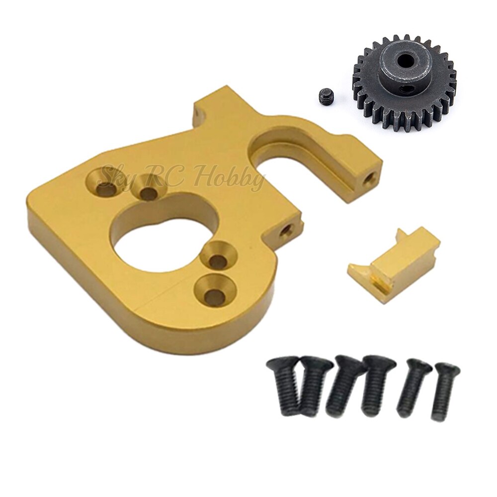 RC Auto Metall Motor- Sitz Montieren Ersatz Montage Zubehör &Ampere; 27T Ritzel Getriebe für WLtoys 1:14 1/14 144001 124018 124019 Aktualisierung Teile