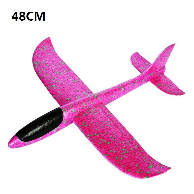 Hand Werfen Fliegen Segelflugzeug Flugzeuge Schaum Flugzeug Spielzeug Kinder Große Schaum Flugzeug 48 CM/38CM Hand Werfen Flugzeug outdoor Spielzeug für Kinder: 48CM Pink