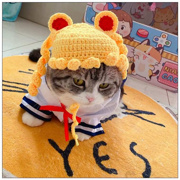 Uniforme de escuela alta para gato, ropa para gato, disfraz para mascota