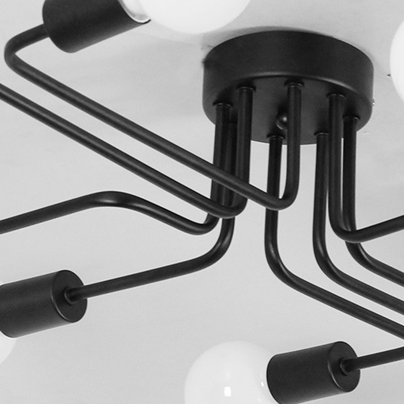 LED Pendant Lights Modern Pendant Lamps Hanging Vintage Multiple Rod Wrought Iron Lighting Ceilin Fixtures E27 Bulb Living Room