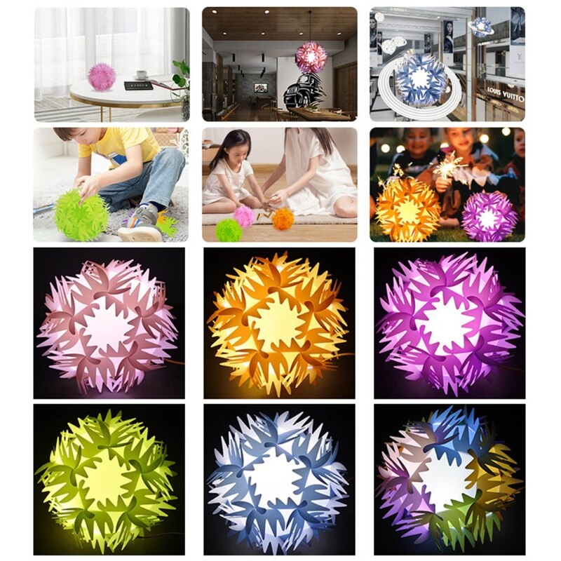 Linternas portátiles hechas a mano para niños, Kits de luces LED de juguete para guardería