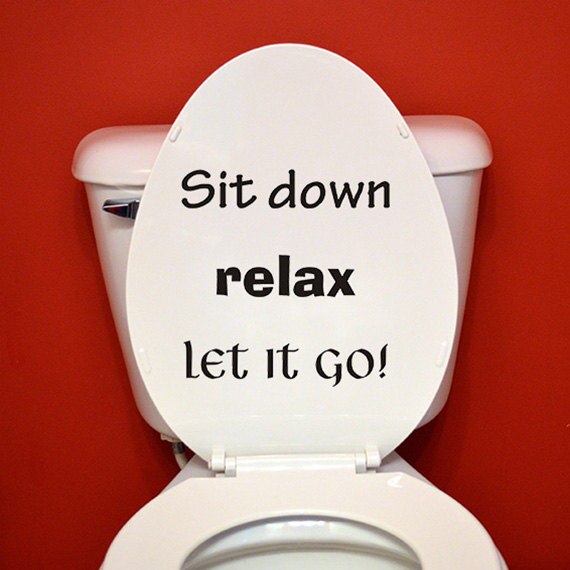 Grappige toilet sticker sticker ga zitten ontspan laat het gaan badkamer toilet muursticker verwijderbare vinyl decor muurschilderingen s -57