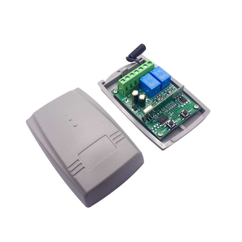 2CH 433mhz/433.92mhz Garage Door Opener Gate Receiver Universal 10A Multi-brand Controller Switch Fixed Rolling Code