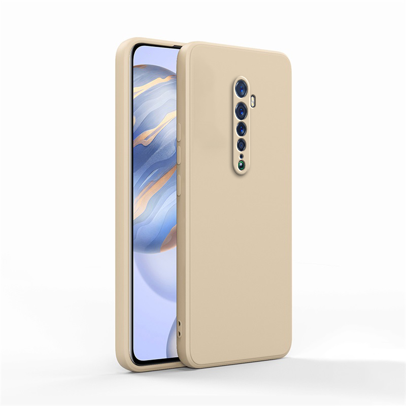 Funda Original para OPPO Reno 2 2F 2Z, protección de cámara, cuadrada, de silicona líquida Reno2, suave, de lujo, ultrafina, a prueba de golpes: Microfibra / Lavanda