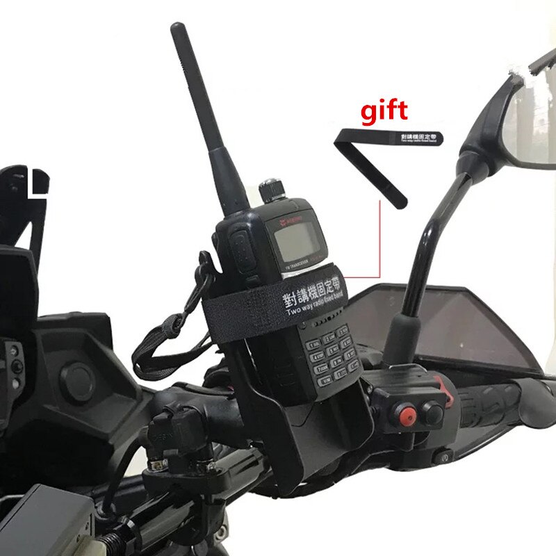 Soporte de Radio con Clip para cinturón con placa de diamante Compatible con bola de goma de 1 pulgadas para interfono de motocicleta o coche para montaje de memoria ram