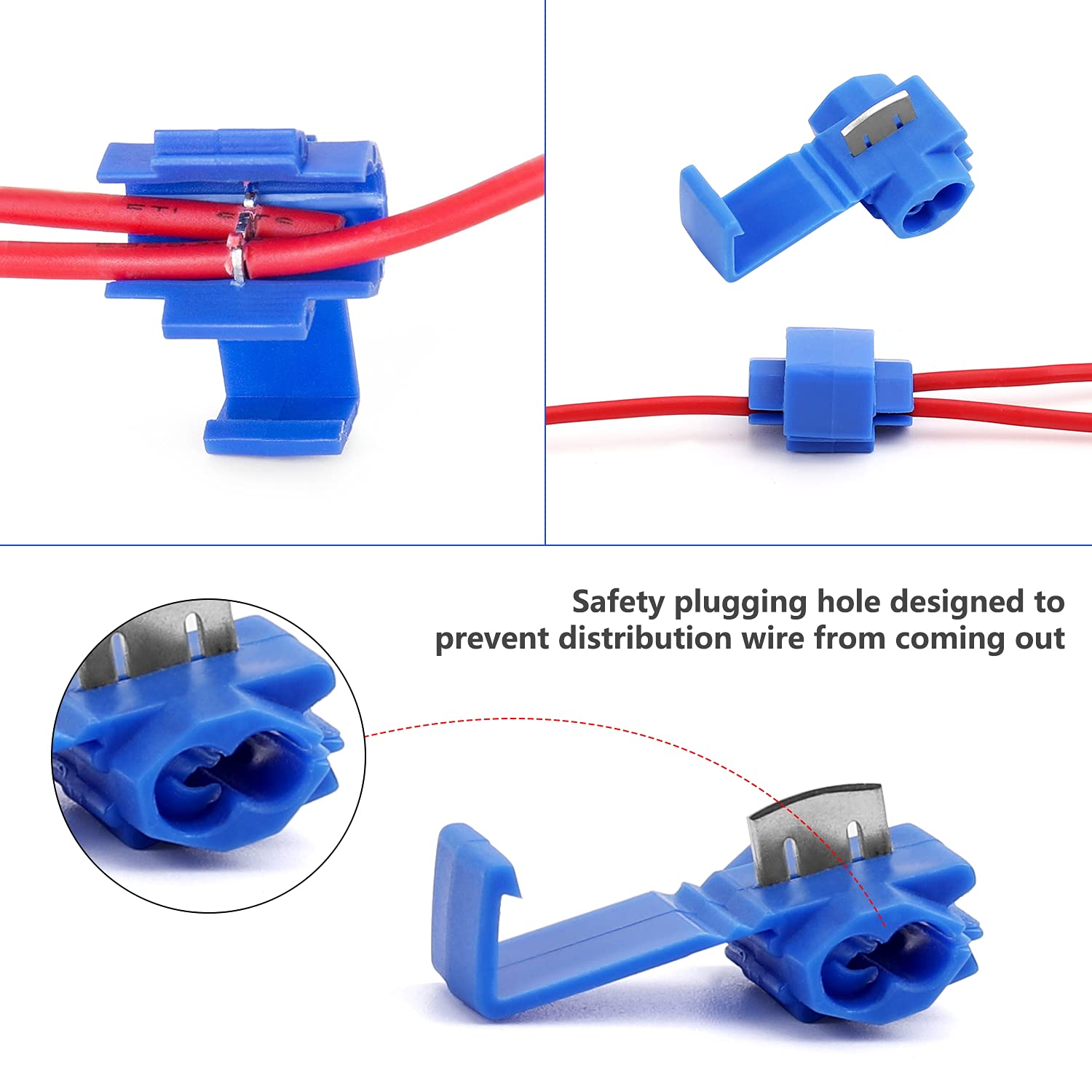 50 Stuks Draad Kabel Connectors Scotch Lock Elektrische Quick Splice Terminals Crimp Niet-destructief Zonder Breken Lijn AWG 22-18