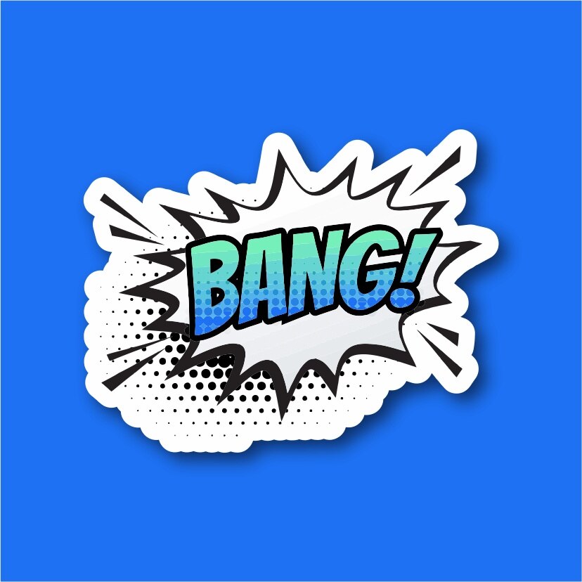 Bang! Pop Art Laptop and Phone Sticker-Decal max.8... – Grandado