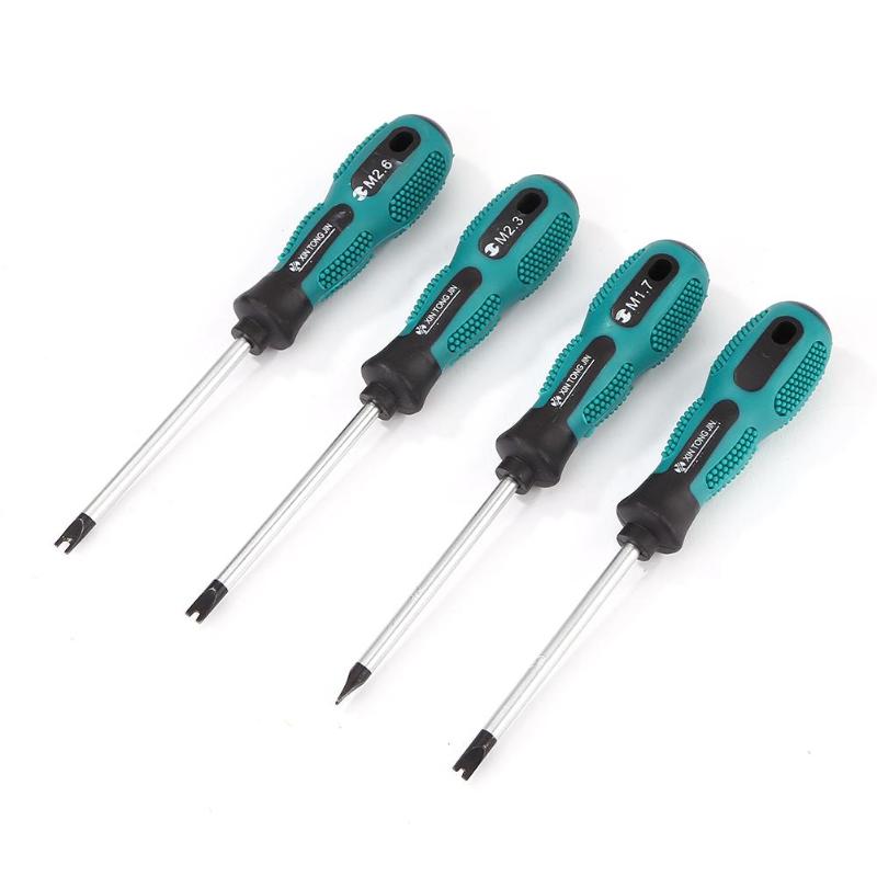 4PCS Triangle Screwdriver Set Manual Insulated Screw Driver Screwdrivers Kit Steel U-shaped Screwdriver Repair Hand Tool