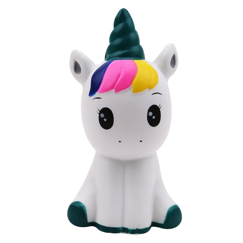 unicornio encantador Squishy simulación de poliuretano pan lento Rising perfumado suave apretar el alivio del estrés para chico de Navidad: White