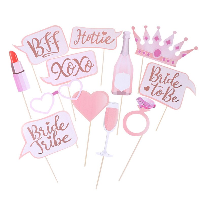13 Stks/set Diy Photo Booth Props Grappige Masker Bril Snor Lip Op Een Stok Verjaardag Bruid Bruiloft Decoratie Party Accessoires