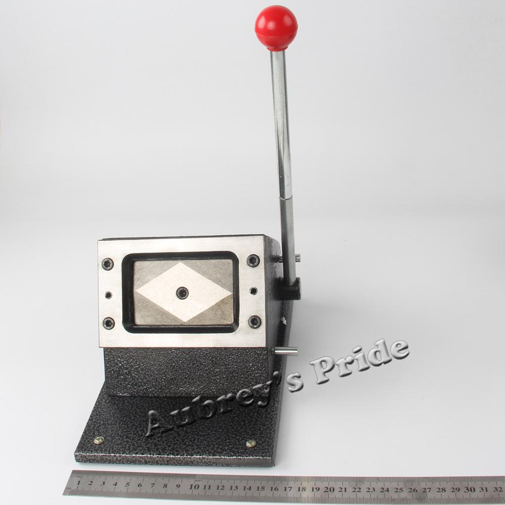 Heavy Duty 86*54mm PVC or Paper Card Name Manual ID Film Business Credit Die Punch Cutter: PVC Cutter Black