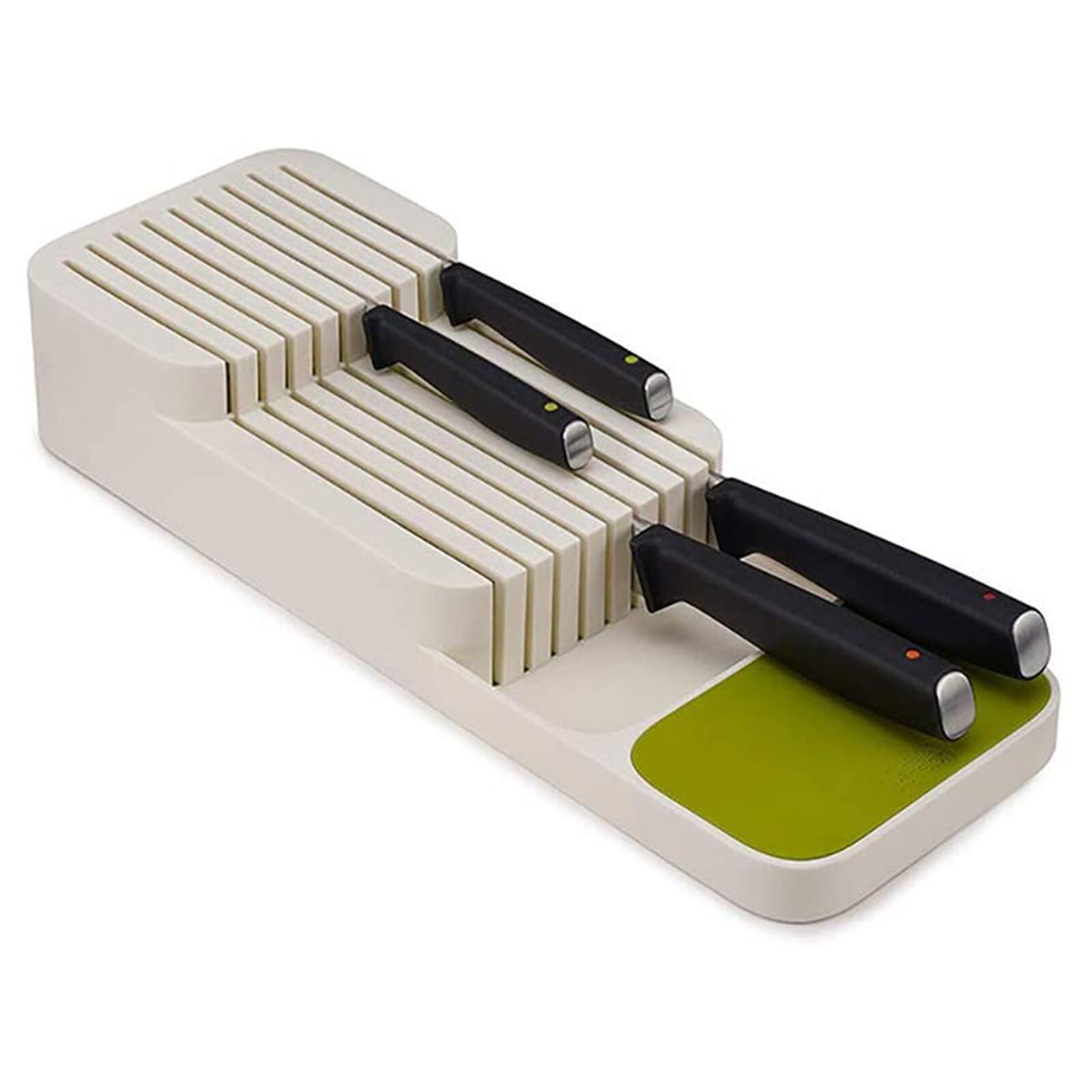 Knife Block Organizer In Drawer Steak Knife Insert Holder Storage for Kitchen Holds 9 Knives (Not Included) 2Tier Knives Holder