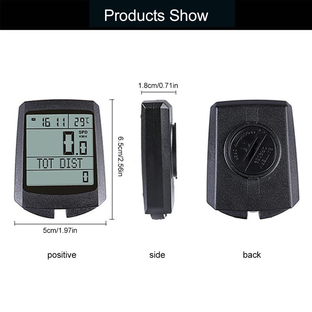 Bicycle Speed Meter Computer Luminous Odometer Digital Wireless Green Light Function Bike Accessories