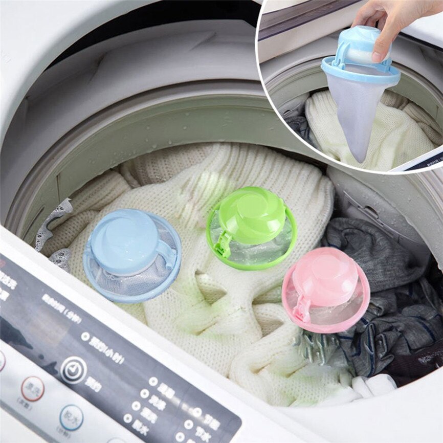 Lint Filter Bag Washing Machine Lint Filter Bag Laundry Mesh Hair Catcher Floating Ball Pouch June#1