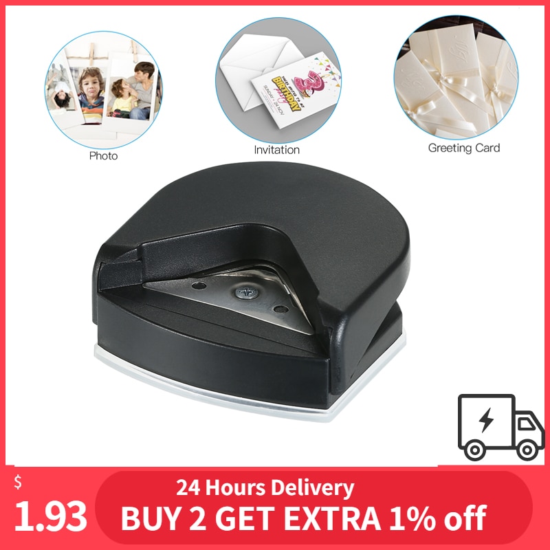 Aibecy 1/2/3PCS Mini Portable Corner Rounder Punch Round Corner Lightweigh Trimmer Cutter 4mm for Card Photo stamps invitations