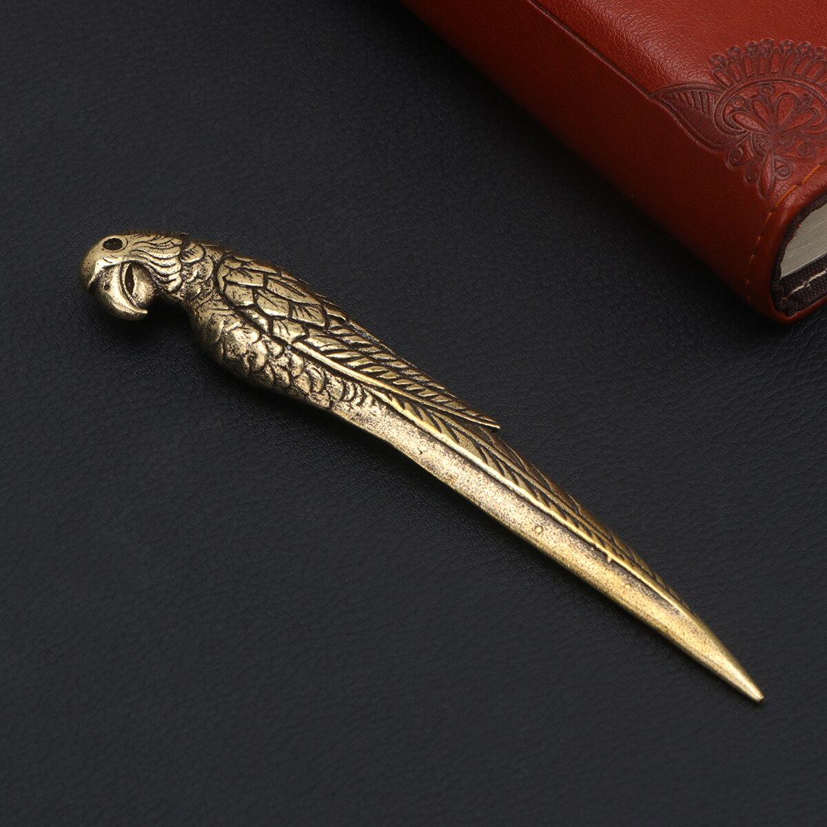 Cuchillo de cobre Vintage con forma de loro, accesorios para beber té, para la oficina, 1 ud.