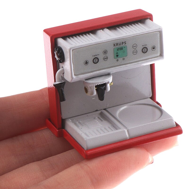 Maßstechen 1:12 Puppenhaus Hause DecorMetal Kaffeemaschine Simulation Küche Möbel Puppe Haus Miniatur Zubehör
