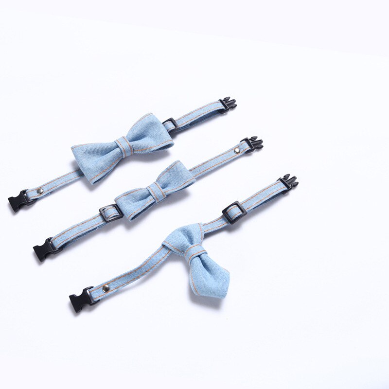 Collar ajustable para mascotas, pajarita para gato y perro, accesorios para vestido de vacaciones, vaquera