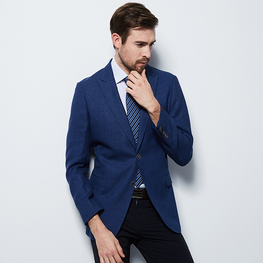 Miesten slim fit puku takki juhlapuku takki bleiseri masculino yhden napin takki hääpuvut miehille