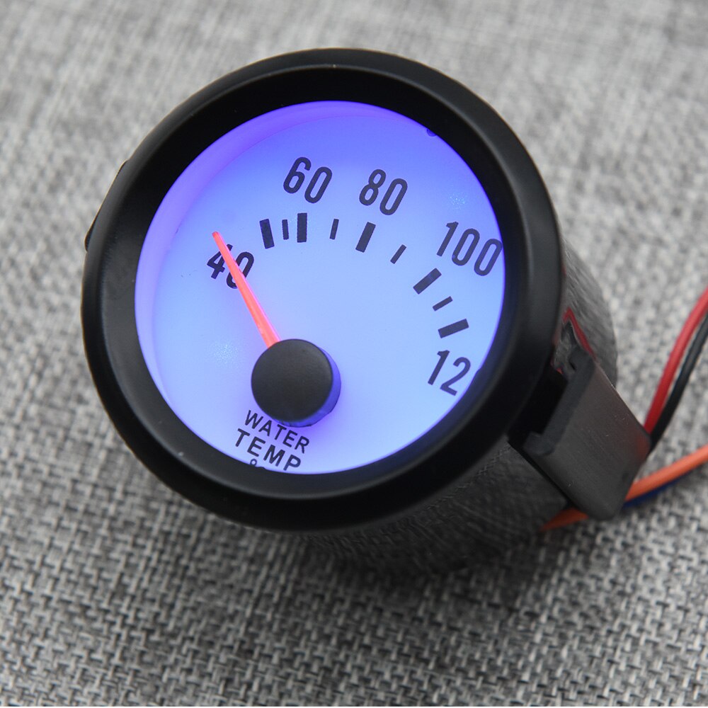 Water Temperature Gauge 52 mm Blue Backlight Universal Car Motorcycle With Sensor 40~120 Celsius Radiator 12V