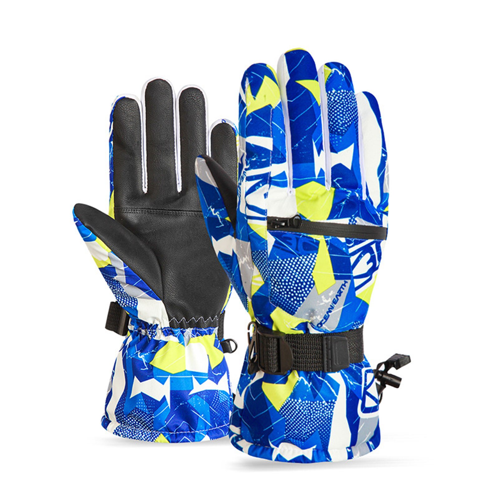 Mannen Vrouwen Ski Handschoenen Ultralight Waterdichte Winter Warme Handschoenen Snowboard Handschoenen Motorrijden Sneeuw Waterdichte Handschoenen: Blauw / XL