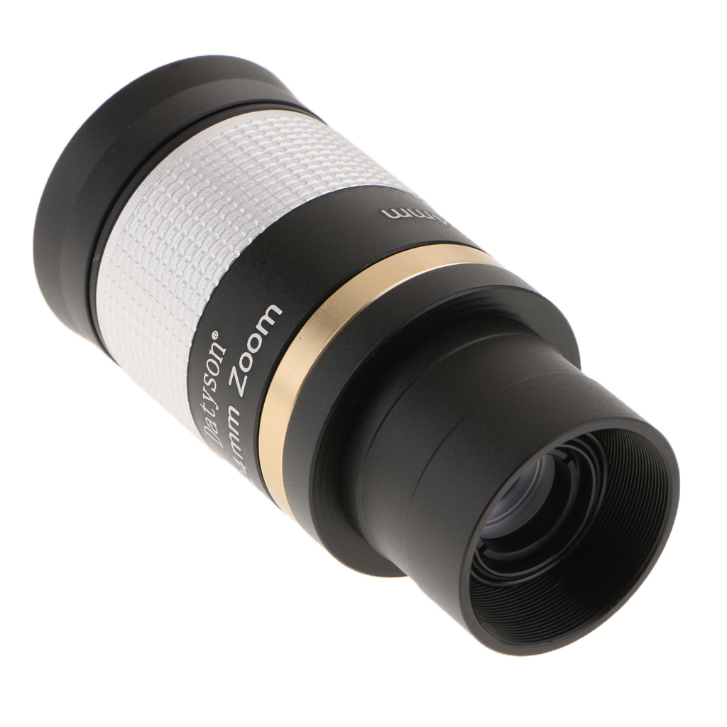 8-24mm okular 1.25 tums multibelagda optiska lins teleskoptillbehör för astronomi, aluminium alooy - svart+silver