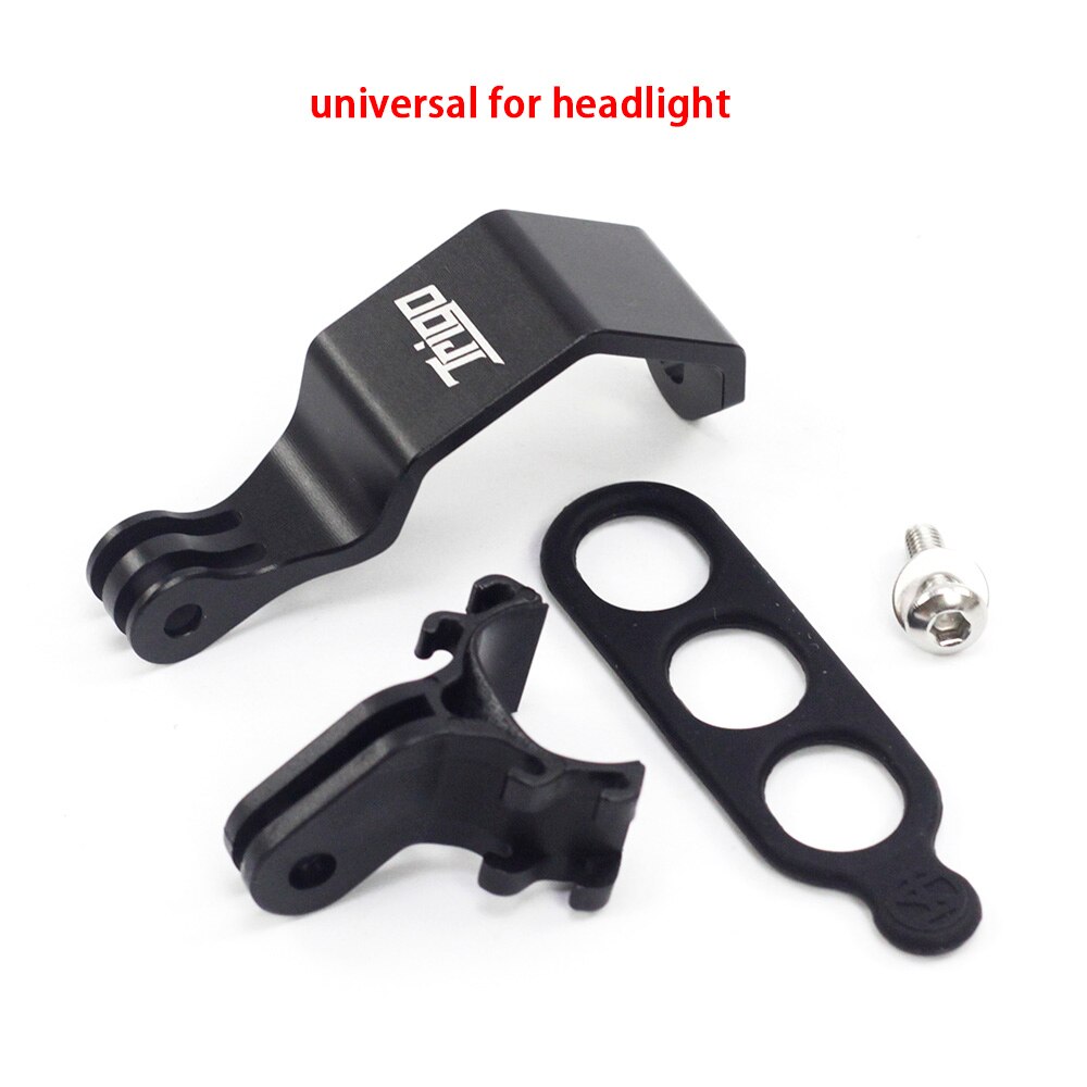 Fietskoplamphouder voorvork sportcamerahouder voor brompton 3 sixty opvouwbare fiets racefiets gopro cateye gaciron niterider: Zwart universeel