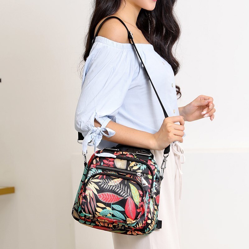 Dames schoudertas waterdichte nylon tas multifunctionele bloementas multi-pocket tas luxe handtassen dames bolsa feminina sac