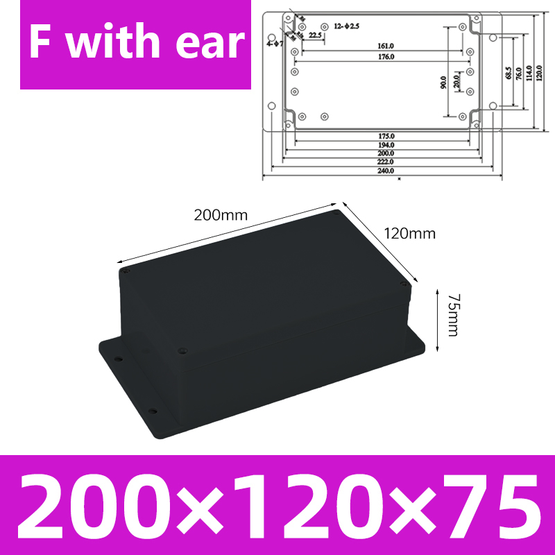 ABS Waterproof Box Housing Electronic Safe Case Plastic Boxes Black Wire Junction Box Plastic Organizer IP67 Waterproof Enclosur: SKY BLUE